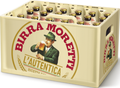 Birra Moretti krat met 24 flesjes van 30cl